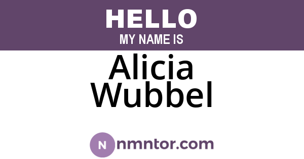 Alicia Wubbel