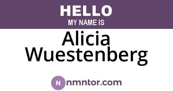 Alicia Wuestenberg