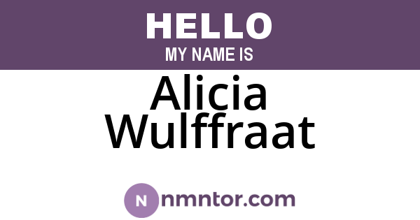Alicia Wulffraat