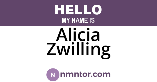 Alicia Zwilling