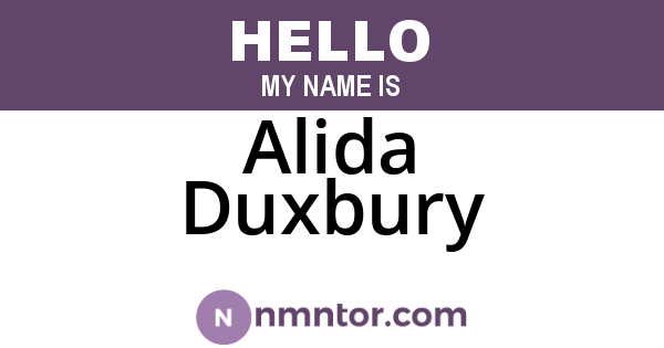 Alida Duxbury