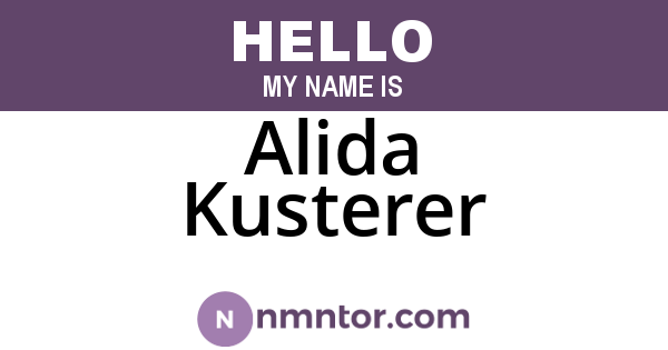 Alida Kusterer