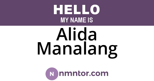 Alida Manalang