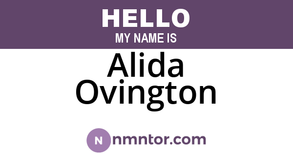 Alida Ovington