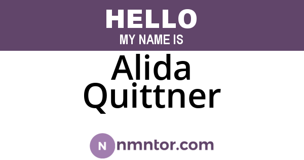 Alida Quittner
