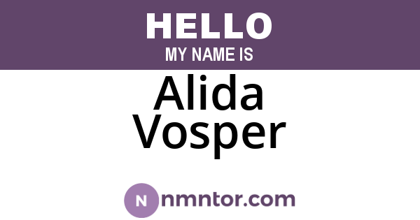 Alida Vosper