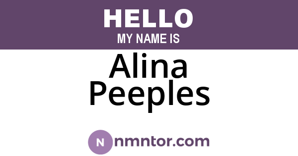 Alina Peeples