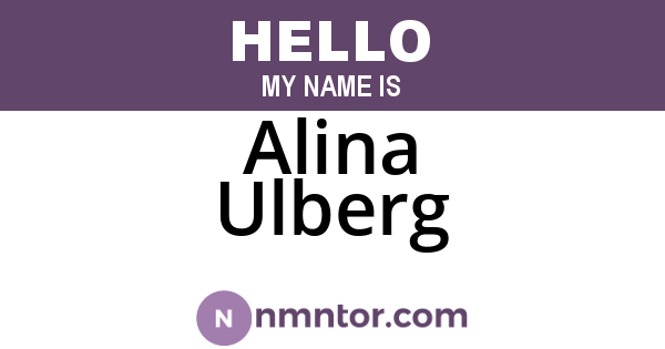 Alina Ulberg