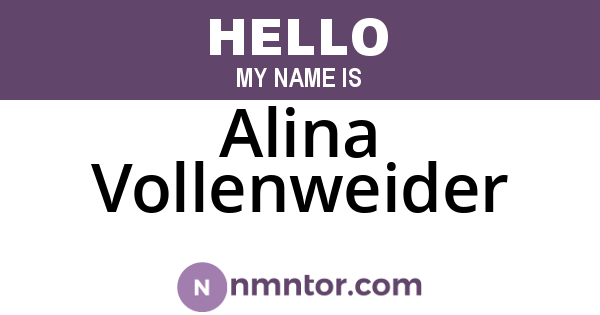 Alina Vollenweider