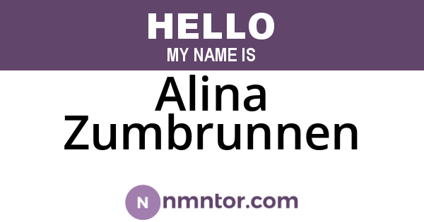 Alina Zumbrunnen