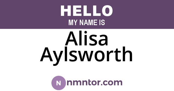 Alisa Aylsworth