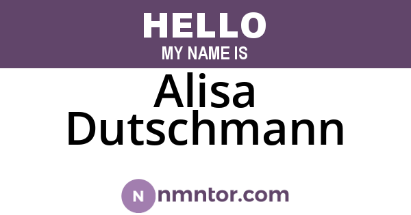Alisa Dutschmann