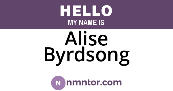 Alise Byrdsong