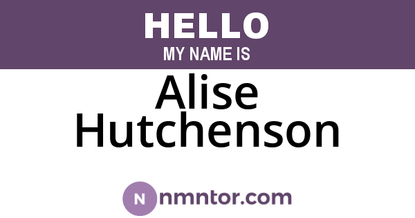 Alise Hutchenson