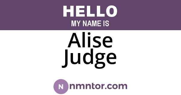 Alise Judge