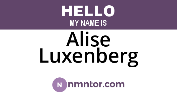 Alise Luxenberg