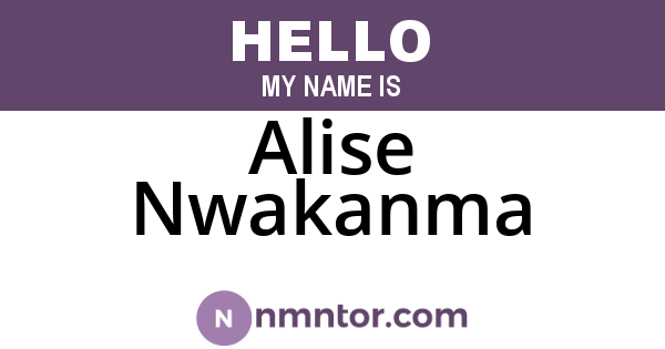 Alise Nwakanma