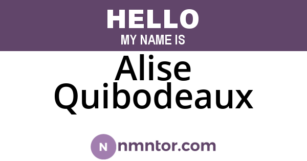 Alise Quibodeaux