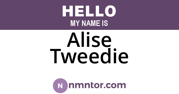 Alise Tweedie