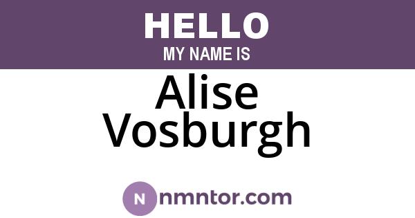 Alise Vosburgh