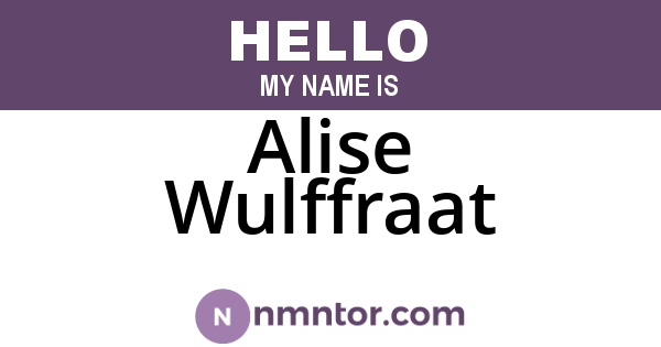 Alise Wulffraat
