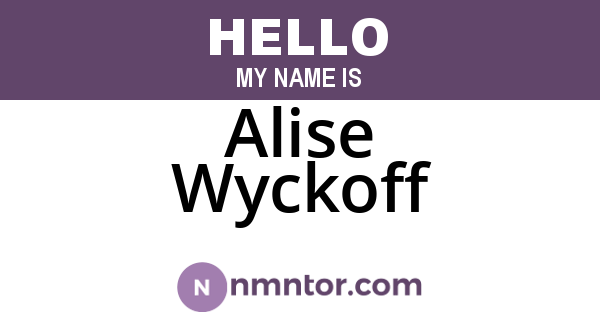 Alise Wyckoff
