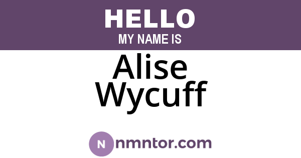 Alise Wycuff