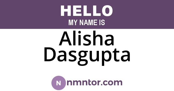 Alisha Dasgupta