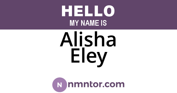 Alisha Eley