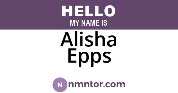 Alisha Epps
