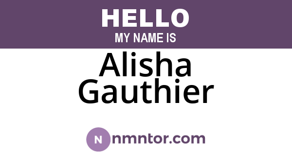 Alisha Gauthier