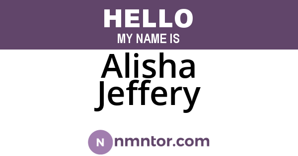 Alisha Jeffery