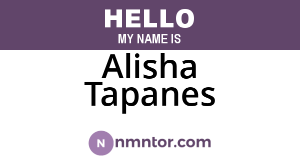 Alisha Tapanes