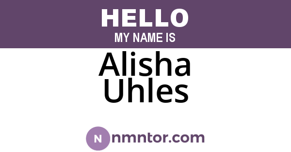 Alisha Uhles