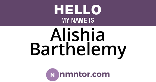 Alishia Barthelemy