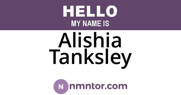 Alishia Tanksley