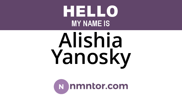 Alishia Yanosky