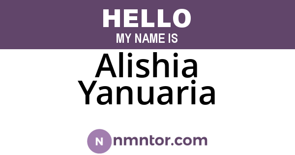 Alishia Yanuaria