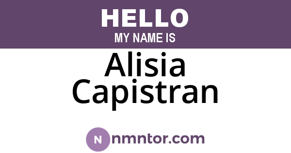 Alisia Capistran