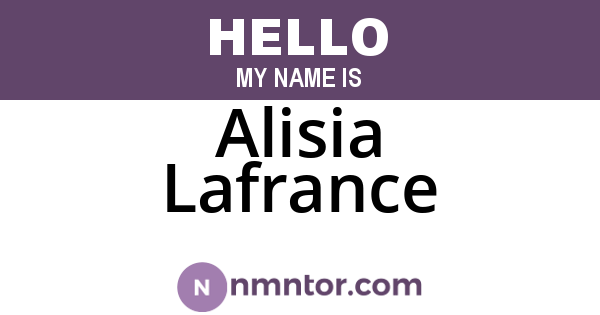 Alisia Lafrance