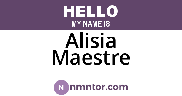 Alisia Maestre