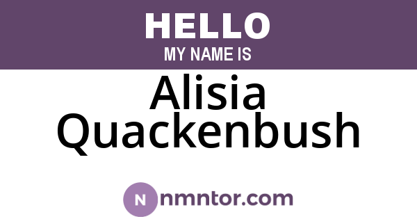 Alisia Quackenbush
