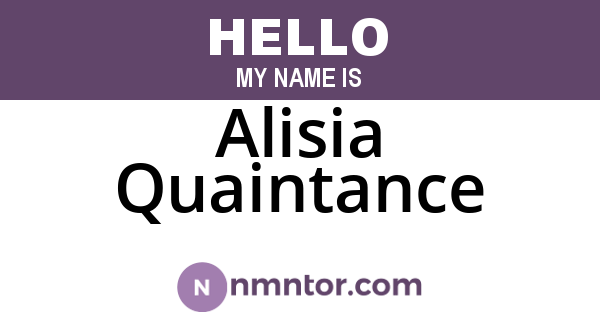 Alisia Quaintance