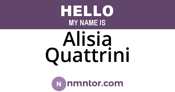 Alisia Quattrini