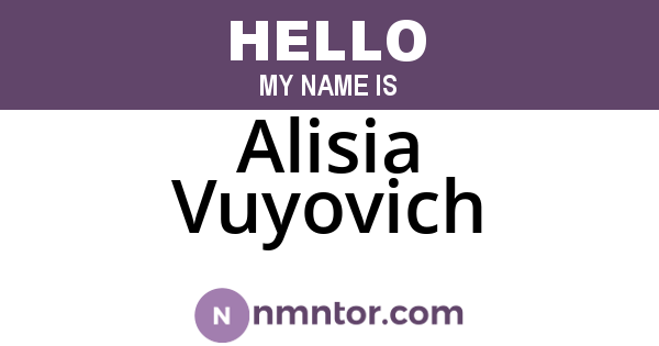 Alisia Vuyovich