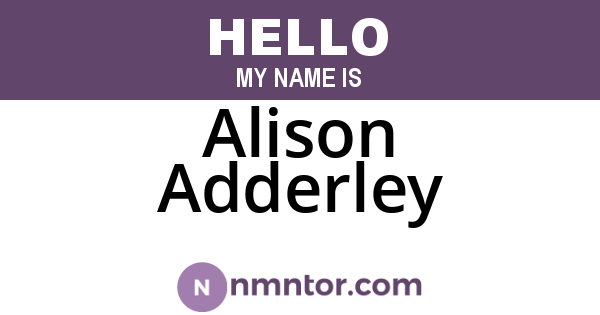 Alison Adderley