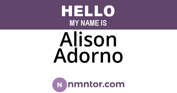 Alison Adorno