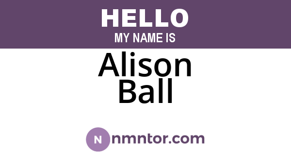Alison Ball