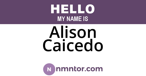 Alison Caicedo