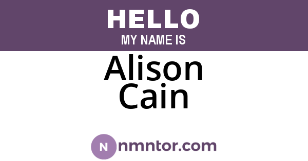 Alison Cain